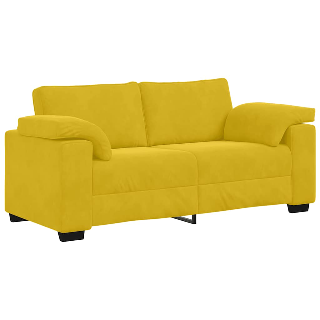 sárga bársony loveseat kanapé 180x77x82 cm