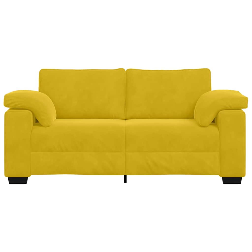 sárga bársony loveseat kanapé 180x77x82 cm