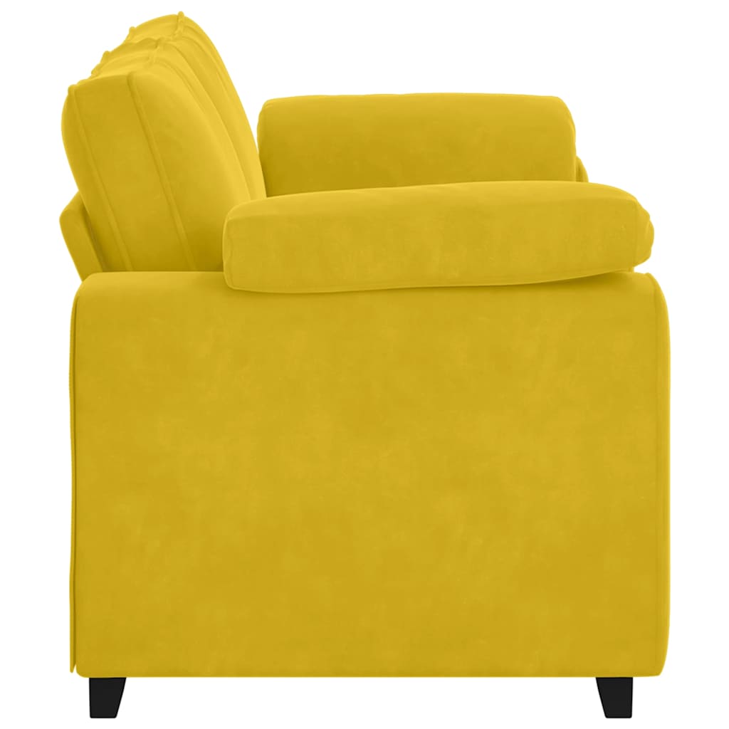 sárga bársony loveseat kanapé 180x77x82 cm