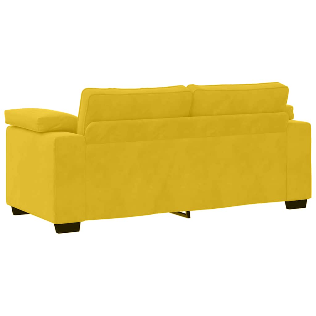 sárga bársony loveseat kanapé 180x77x82 cm