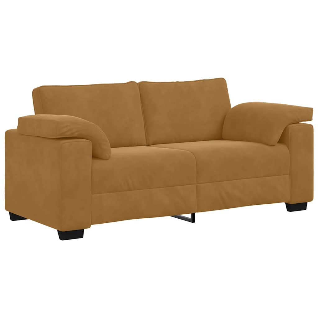 barna bársony loveseat kanapé 180x77x82 cm