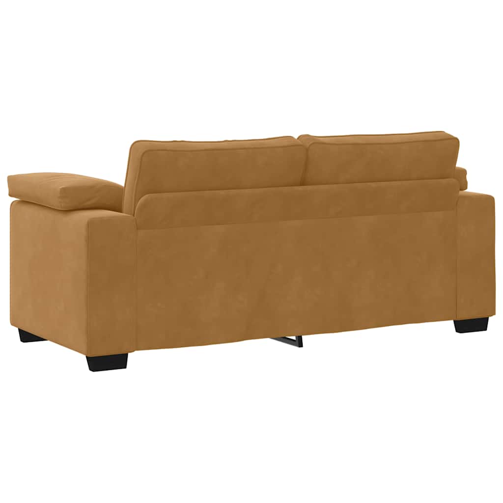 barna bársony loveseat kanapé 180x77x82 cm