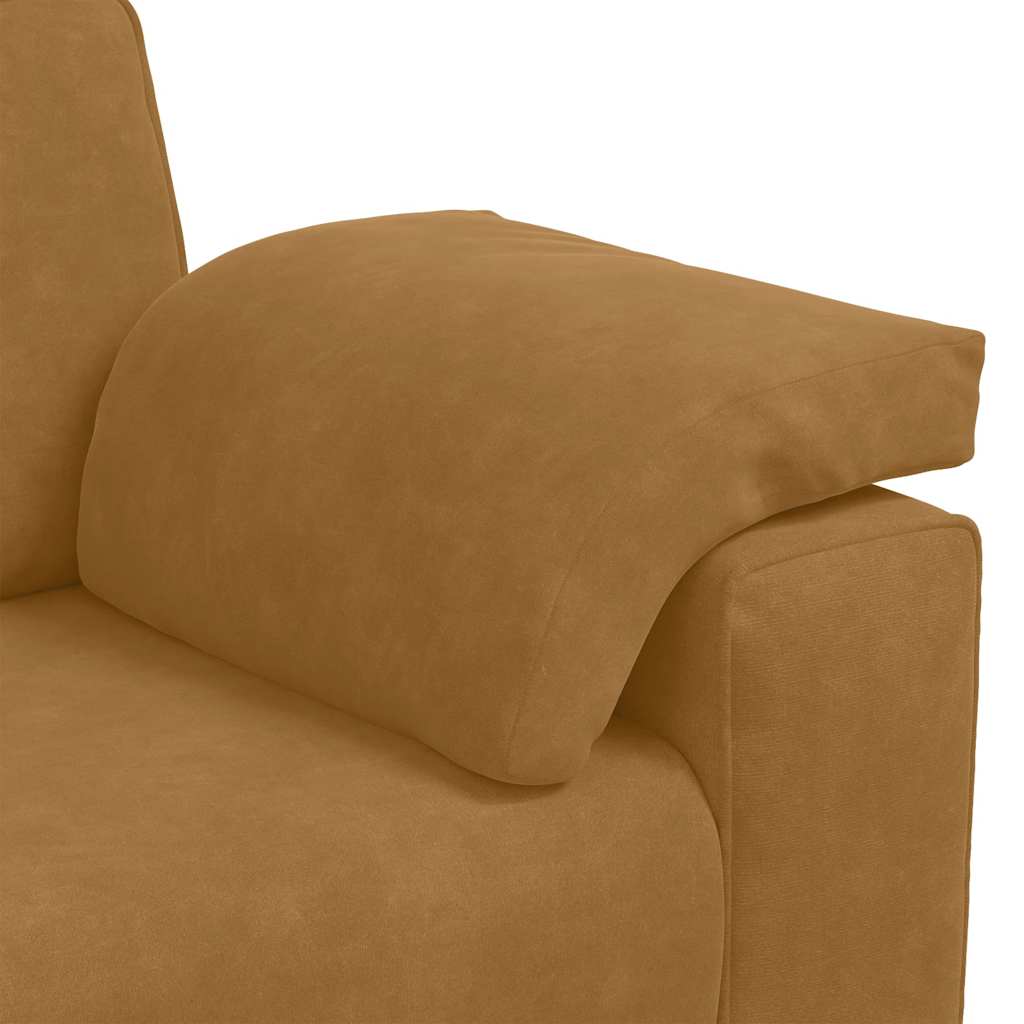 barna bársony loveseat kanapé 180x77x82 cm
