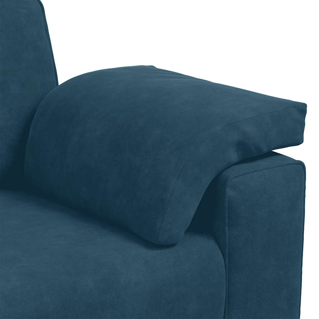 kék bársony loveseat kanapé 180x77x82 cm