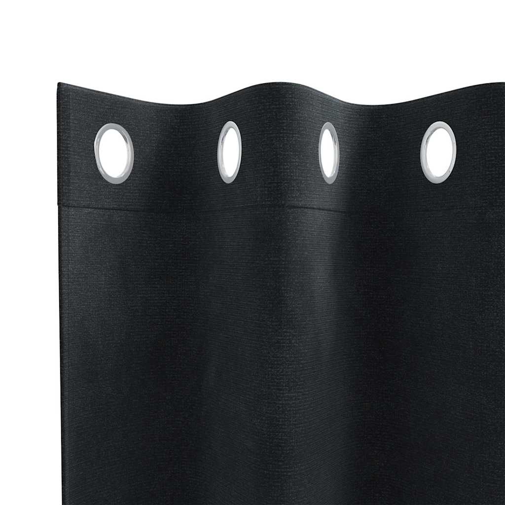 Sötétítő függönyök 2 pcs Fekete 140 x 225 cm Bársony