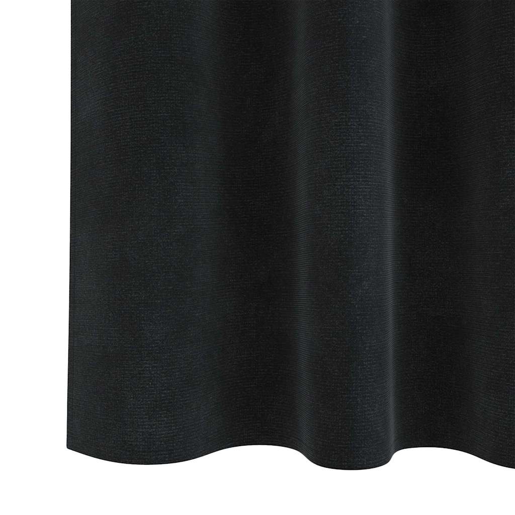Sötétítő függönyök 2 pcs Fekete 140 x 140 cm Bársony