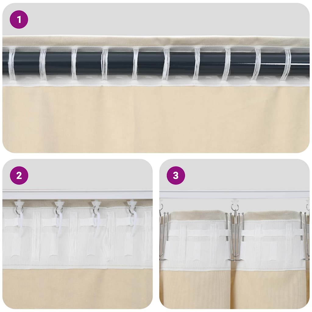 Sötétítő függönyök 2 pcs Fekete 140 x 140 cm Bársony