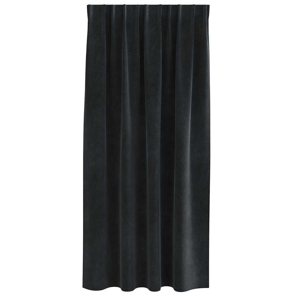 Sötétítő függönyök 2 pcs Fekete 140 x 175 cm Bársony