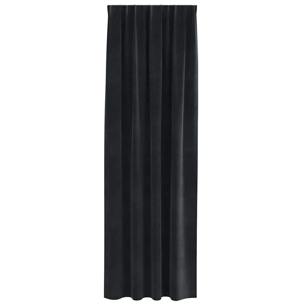 Sötétítő függönyök 2 pcs Fekete 140 x 260 cm Bársony