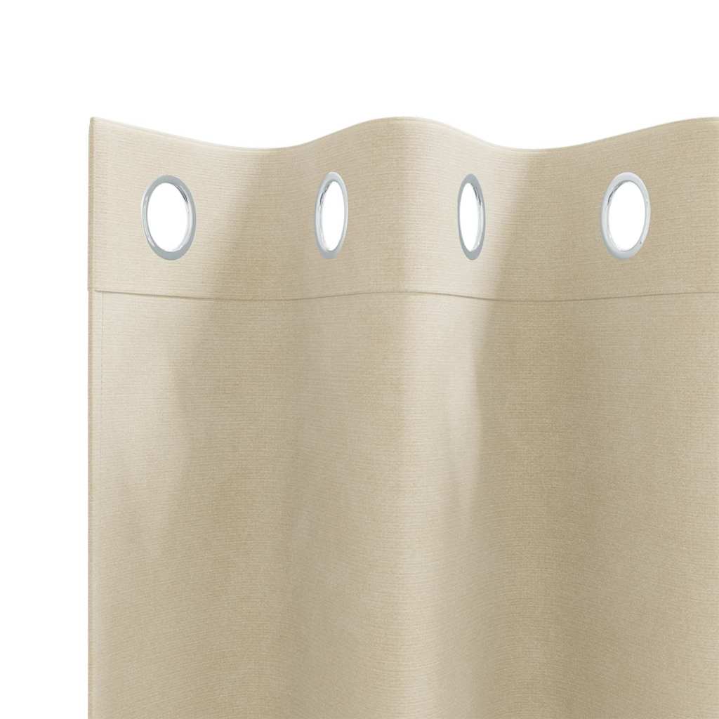 Sötétítő függönyök 2 pcs Krém 140 x 175 cm Bársony