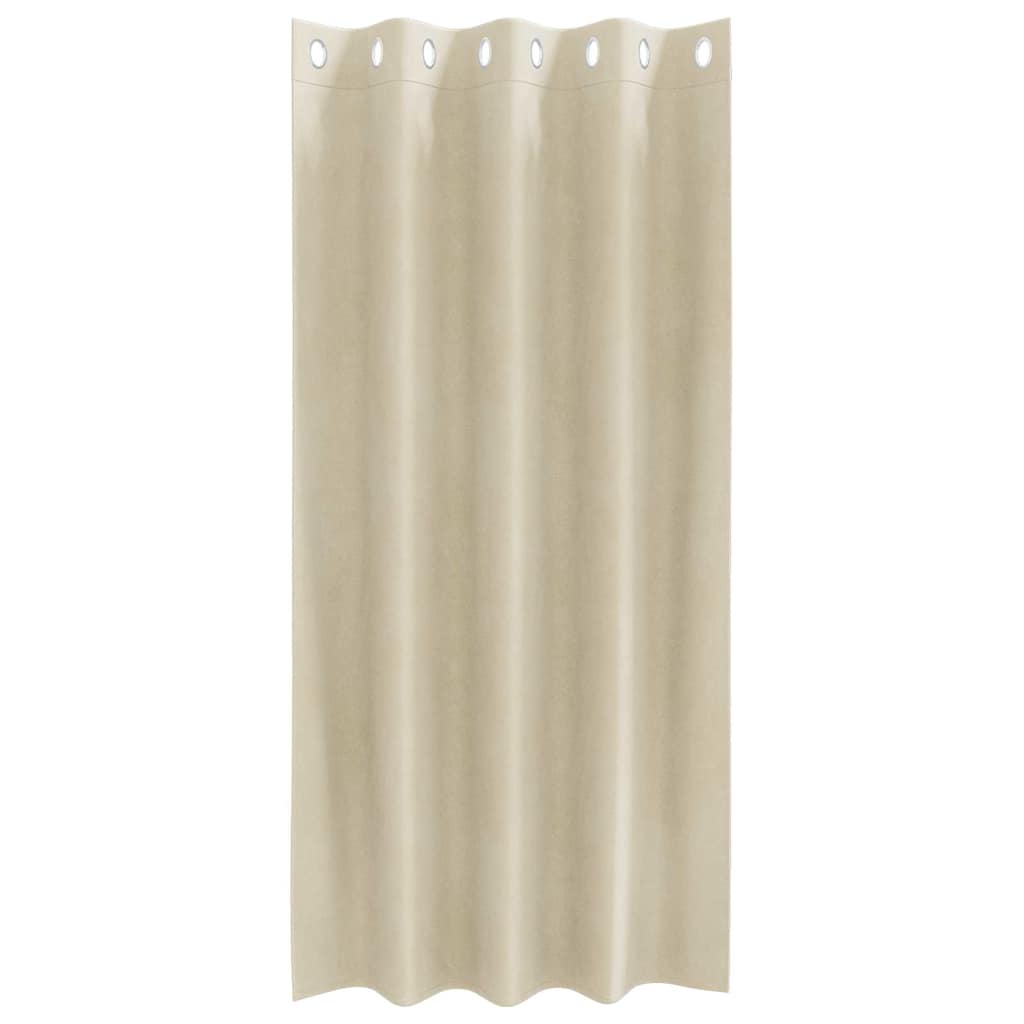Sötétítő függönyök 2 pcs Krém 140 x 175 cm Bársony