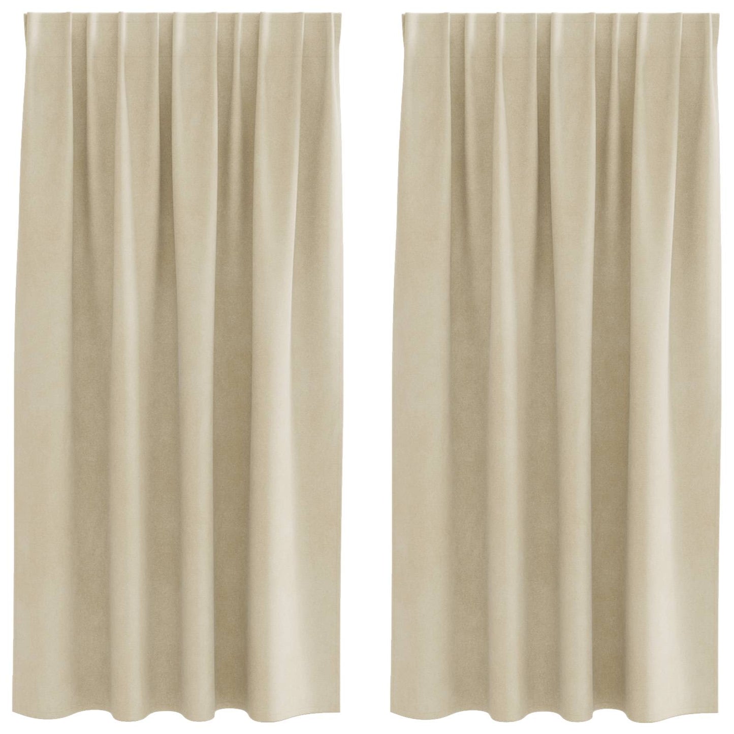Sötétítő függönyök 2 pcs Krém 140 x 175 cm Bársony