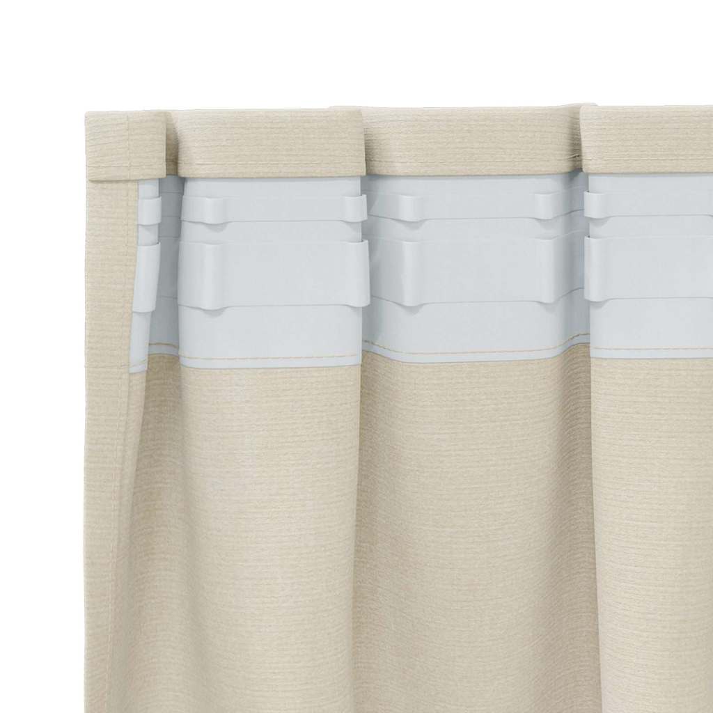 Sötétítő függönyök 2 pcs Krém 140 x 225 cm Bársony
