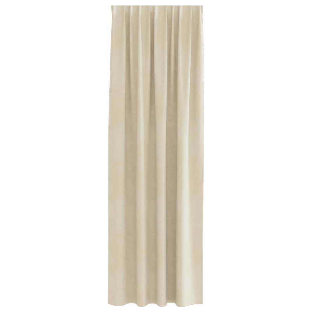 Sötétítő függönyök 2 pcs Krém 140 x 225 cm Bársony