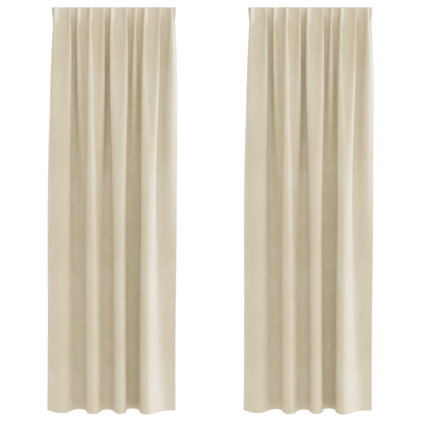 Sötétítő függönyök 2 pcs Krém 140 x 260 cm Bársony