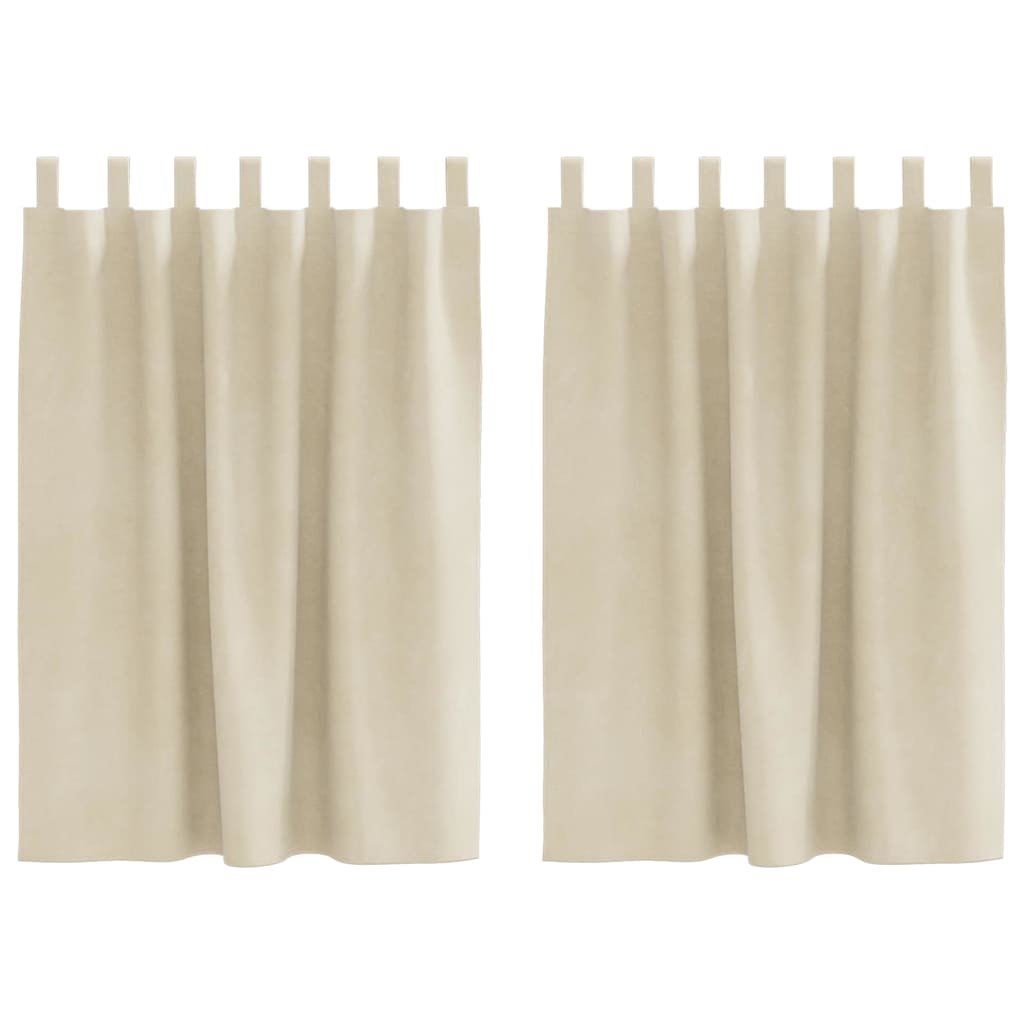 Sötétítő függönyök 2 pcs Krém 140 x 140 cm Bársony