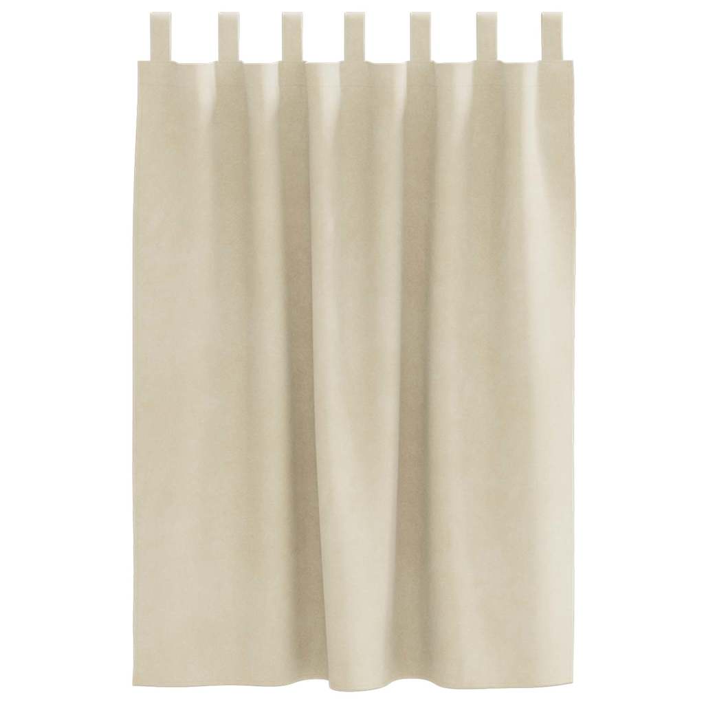 Sötétítő függönyök 2 pcs Krém 140 x 140 cm Bársony