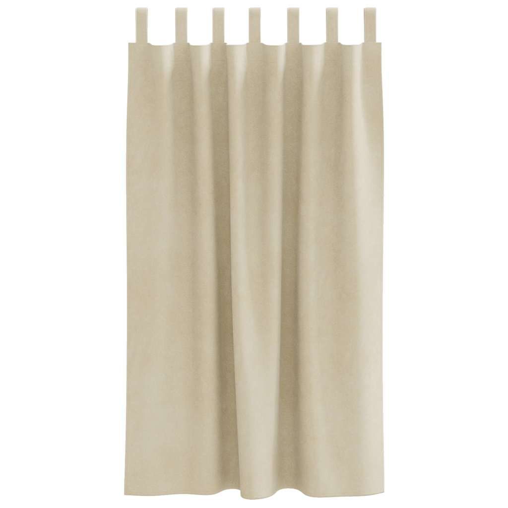 Sötétítő függönyök 2 pcs Krém 140 x 175 cm Bársony