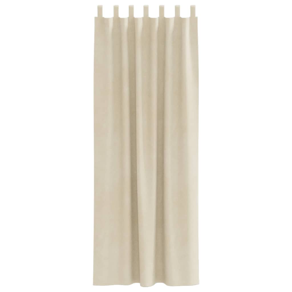 Sötétítő függönyök 2 pcs Krém 140 x 245 cm Bársony