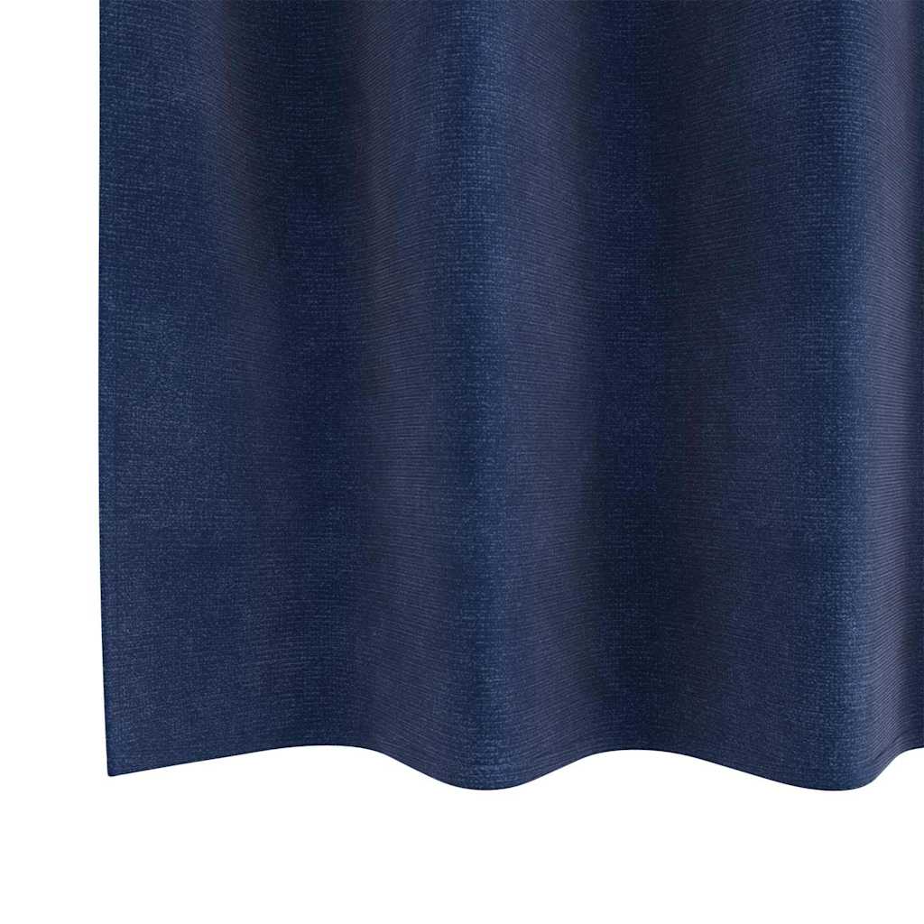 Sötétítő függönyök 2 pcs Sötét kék 140 x 140 cm Bársony