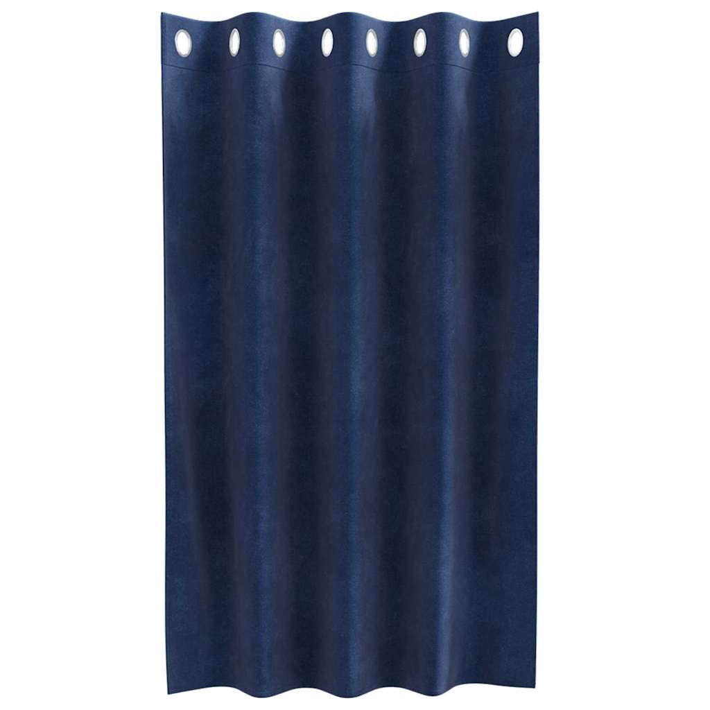 Sötétítő függönyök 2 pcs Sötét kék 140 x 140 cm Bársony