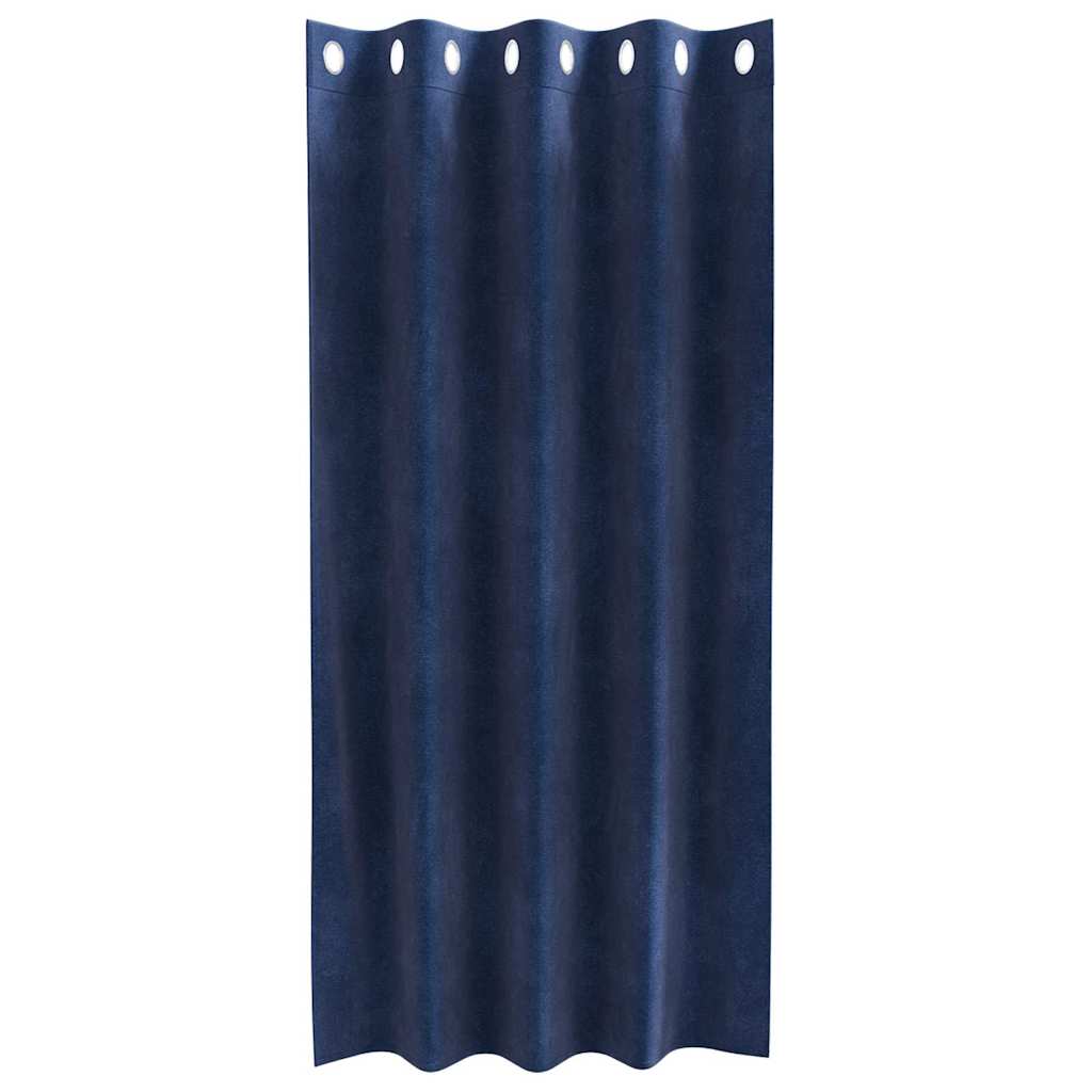 Sötétítő függönyök 2 pcs Sötét kék 140 x 175 cm Bársony