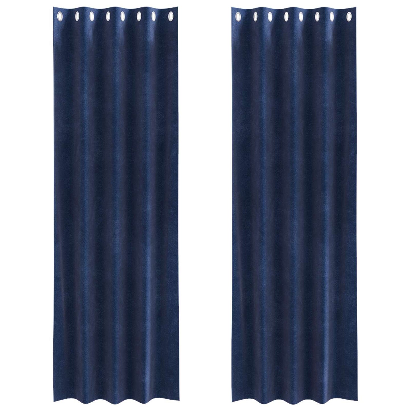 Sötétítő függönyök 2 pcs Sötét kék 140 x 225 cm Bársony