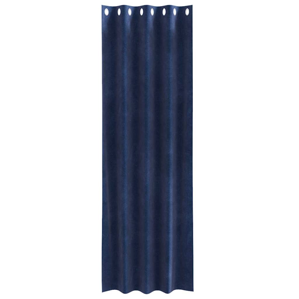 Sötétítő függönyök 2 pcs Sötét kék 140 x 245 cm Bársony