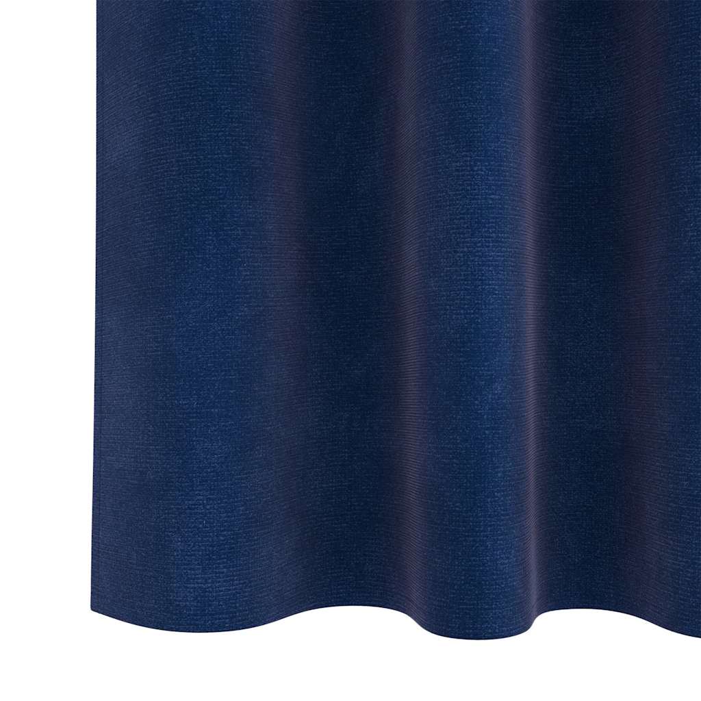 Sötétítő függönyök 2 pcs Sötét kék 140 x 140 cm Bársony