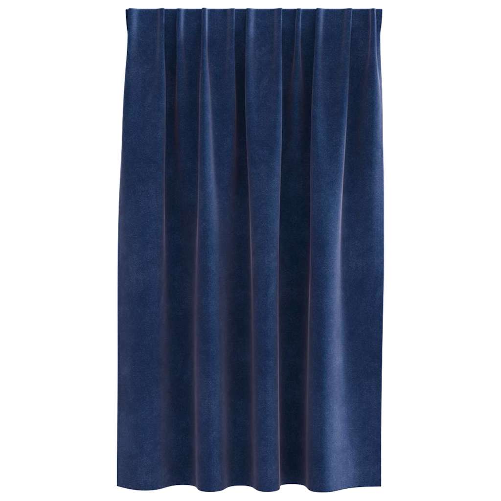 Sötétítő függönyök 2 pcs Sötét kék 140 x 140 cm Bársony