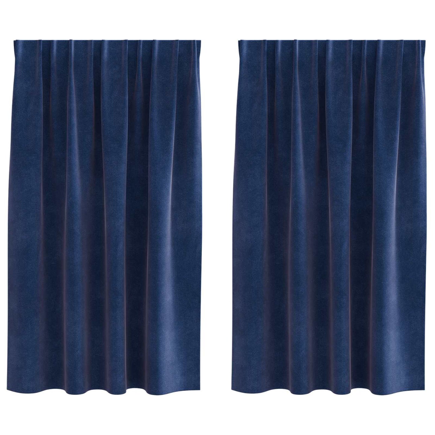 Sötétítő függönyök 2 pcs Sötét kék 140 x 175 cm Bársony