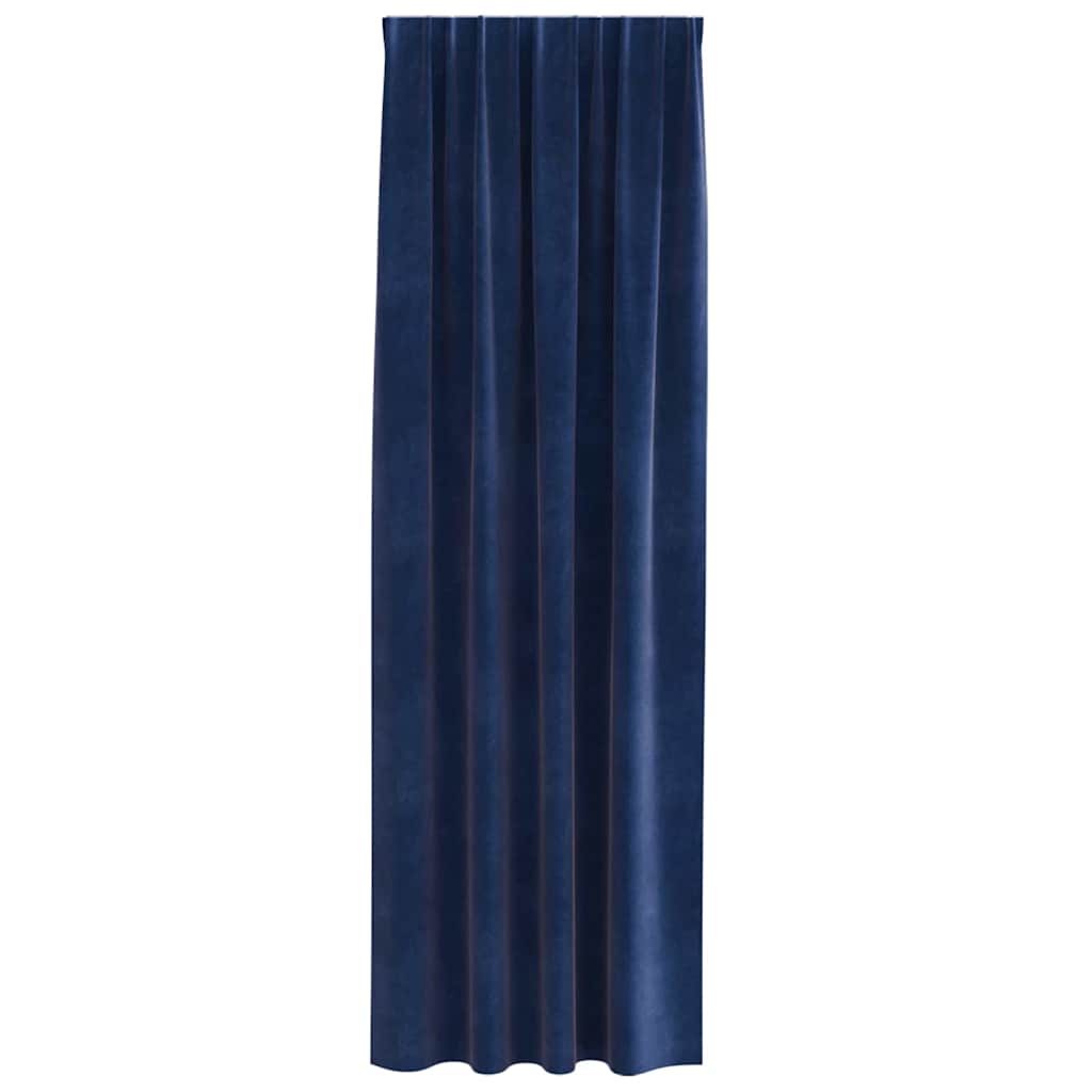 Sötétítő függönyök 2 pcs Sötét kék 140 x 245 cm Bársony