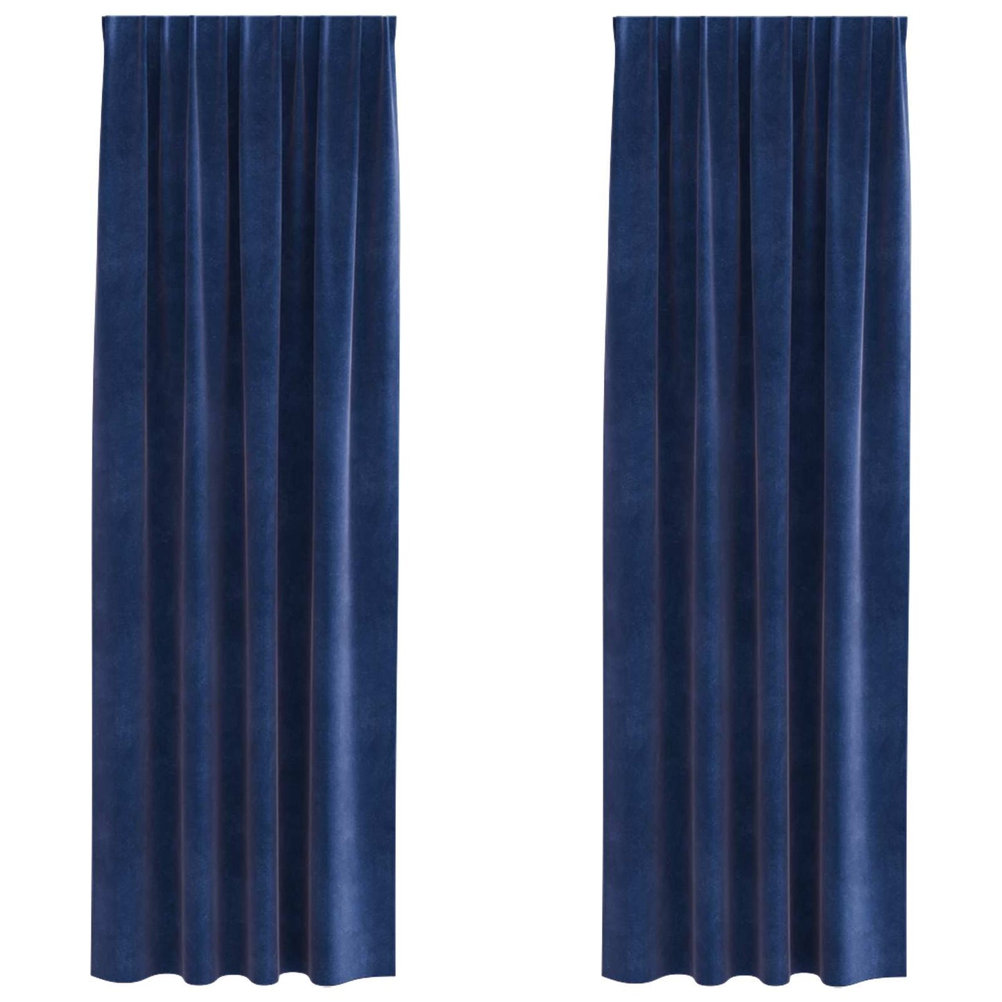 Sötétítő függönyök 2 pcs Sötét kék 140 x 260 cm Bársony