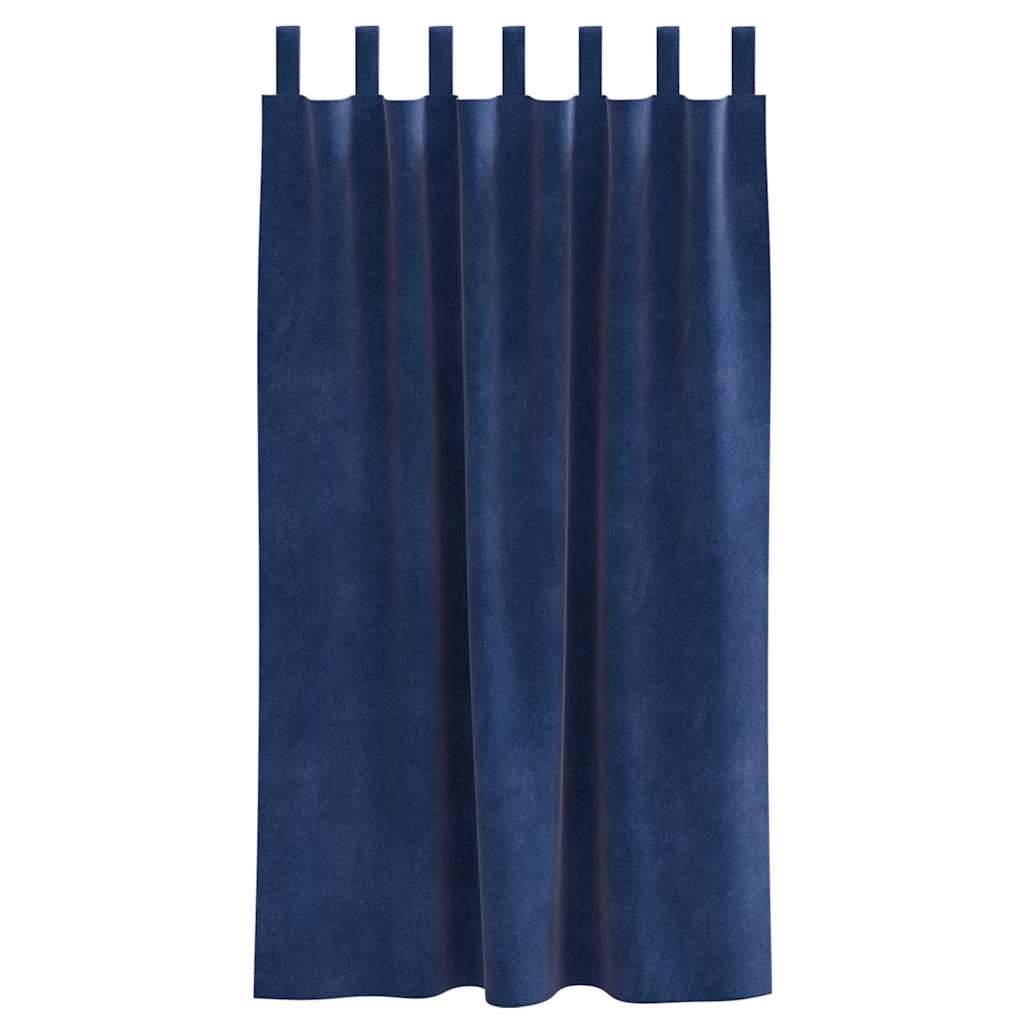 Sötétítő függönyök 2 pcs Sötét kék 140 x 175 cm Bársony