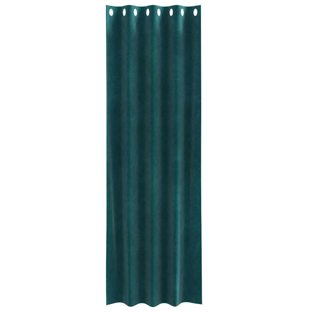 Sötétítő függönyök 2 pcs Sötétzöld 140 x 260 cm Bársony