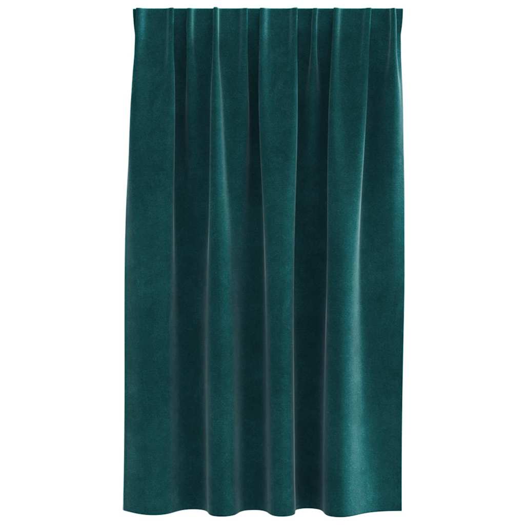 Sötétítő függönyök 2 pcs Sötétzöld 140 x 140 cm Bársony