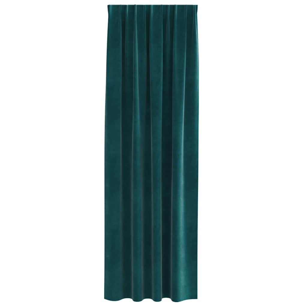 Sötétítő függönyök 2 pcs Sötétzöld 140 x 225 cm Bársony
