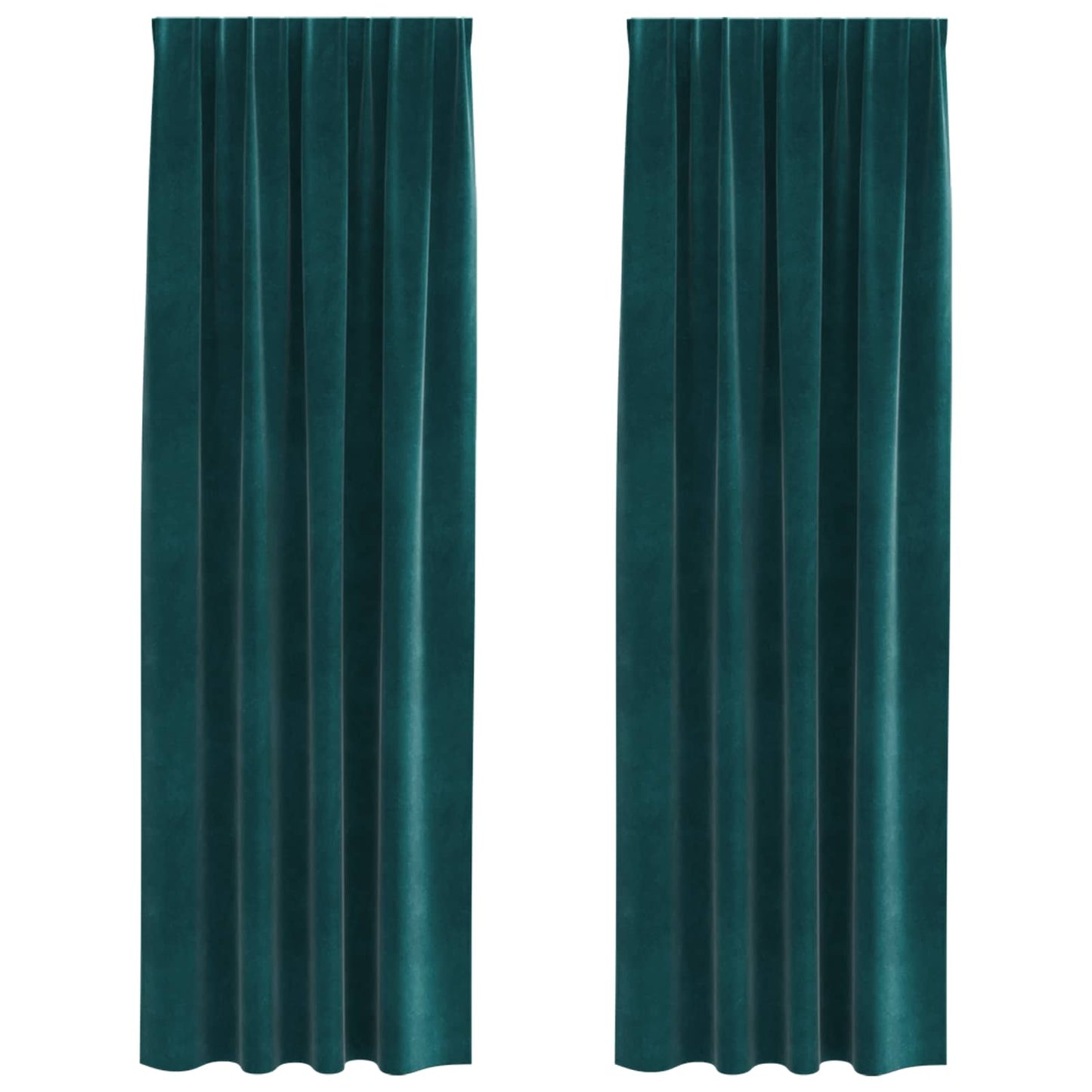 Sötétítő függönyök 2 pcs Sötétzöld 140 x 260 cm Bársony