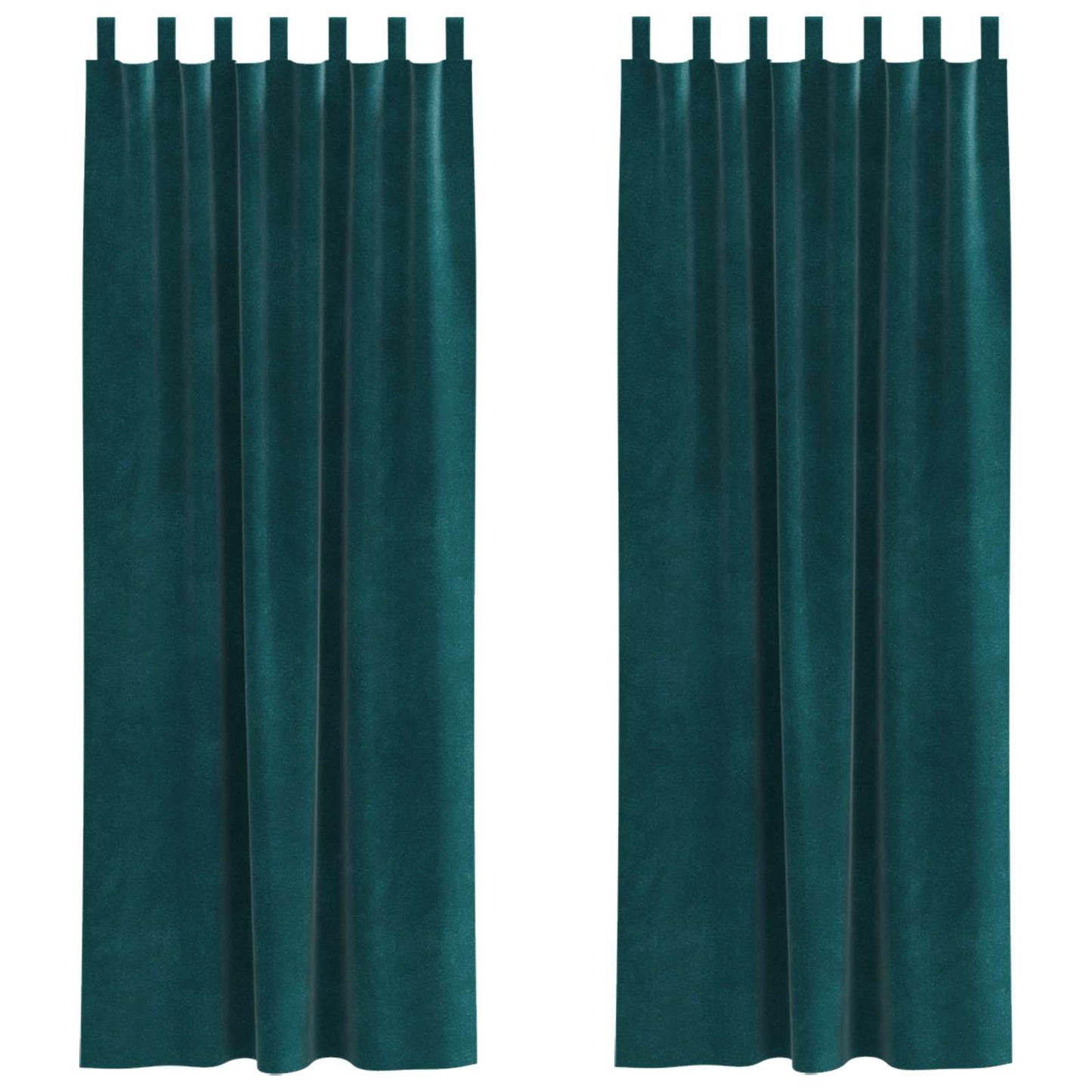 Sötétítő függönyök 2 pcs Sötétzöld 140 x 245 cm Bársony