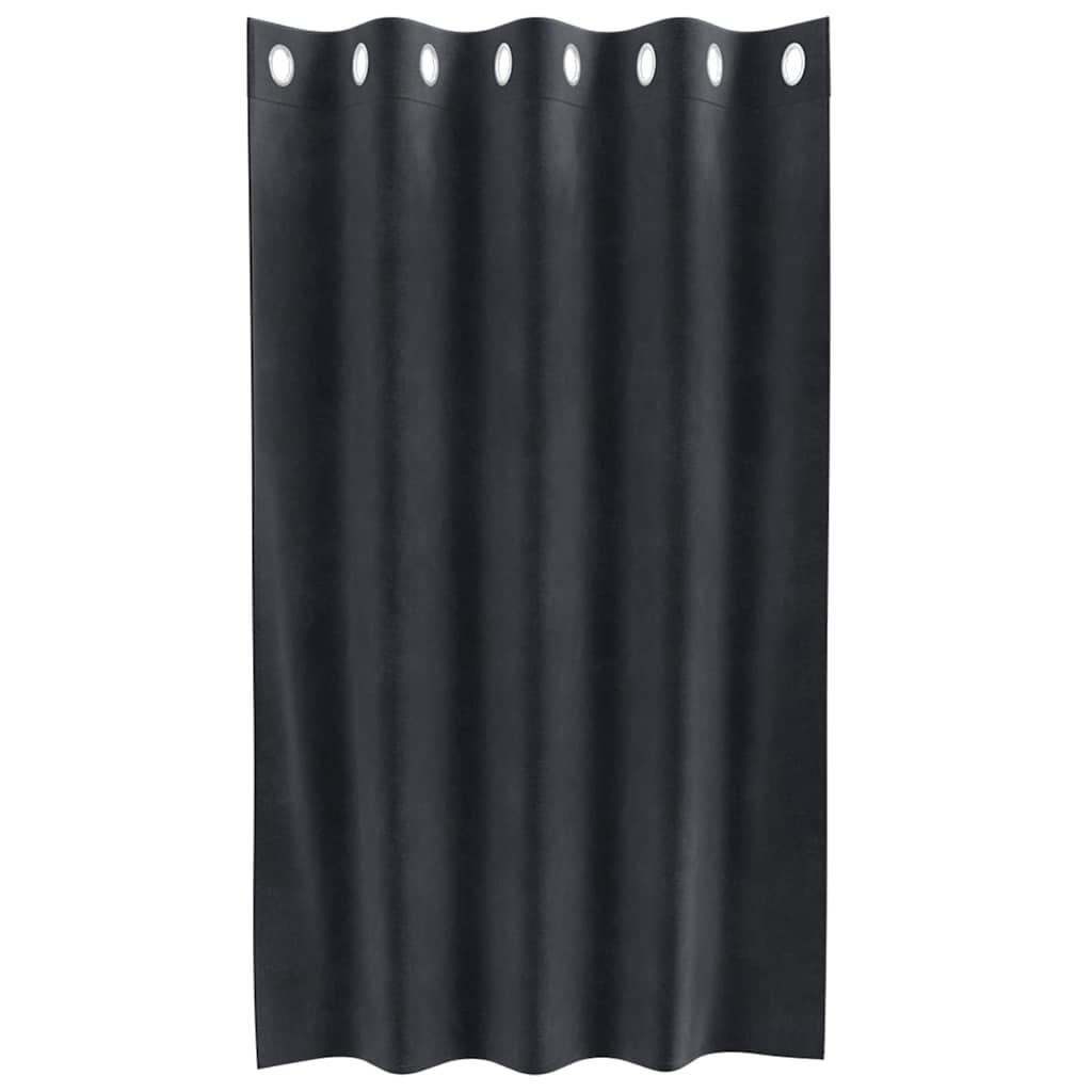 Sötétítő függönyök 2 db Sötétszürke 140 x 140 cm Bársony