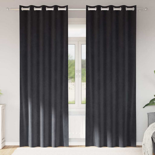 Sötétítő függönyök 2 pcs Sötétszürke 140 x 225 cm Bársony