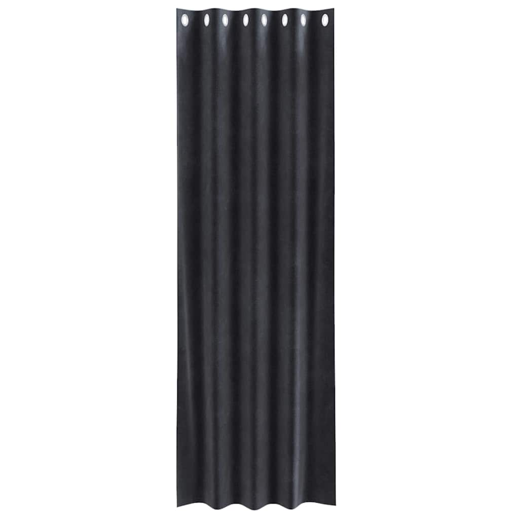 Sötétítő függönyök 2 pcs Sötétszürke 140 x 260 cm Bársony