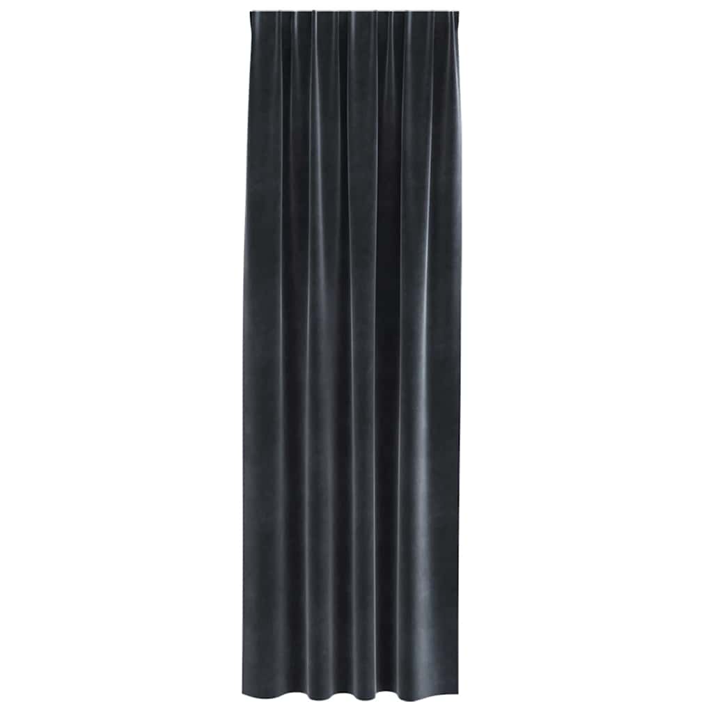 Sötétítő függönyök 2 pcs Sötétszürke 140 x 245 cm Bársony