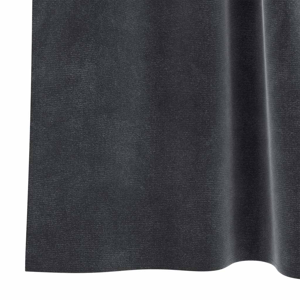 Sötétítő függönyök 2 pcs Sötétszürke 140 x 225 cm Bársony