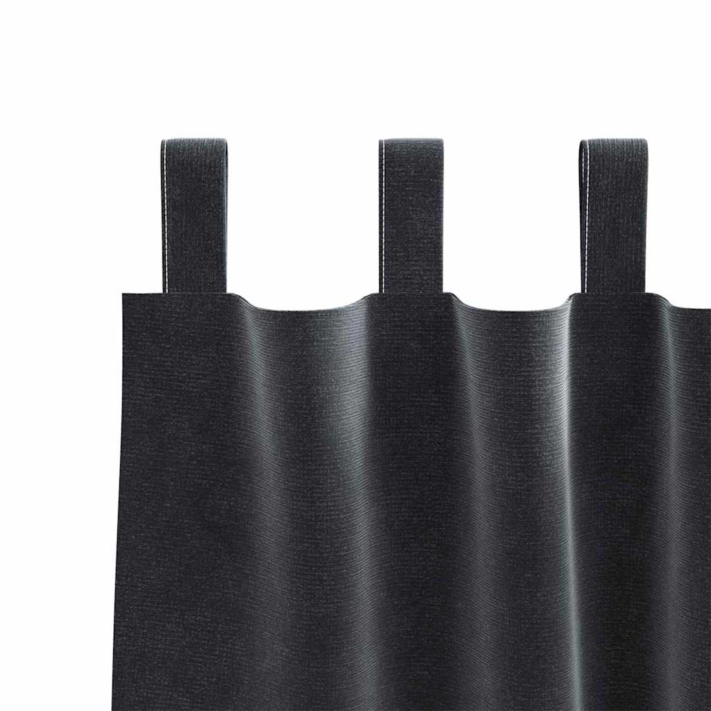 Sötétítő függönyök 2 pcs Sötétszürke 140 x 260 cm Bársony