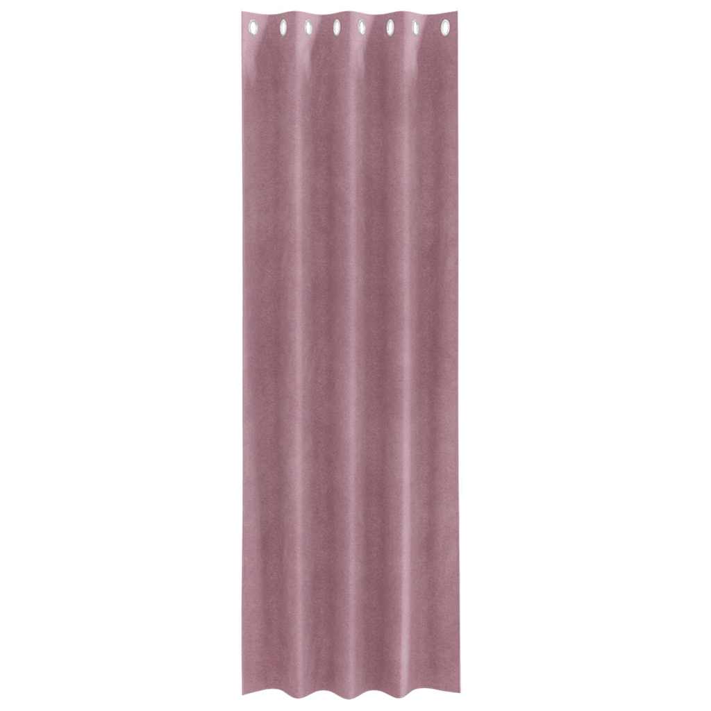 Sötétítő függönyök 2 pcs Sötét rózsaszín 140 x 260 cm Bársony