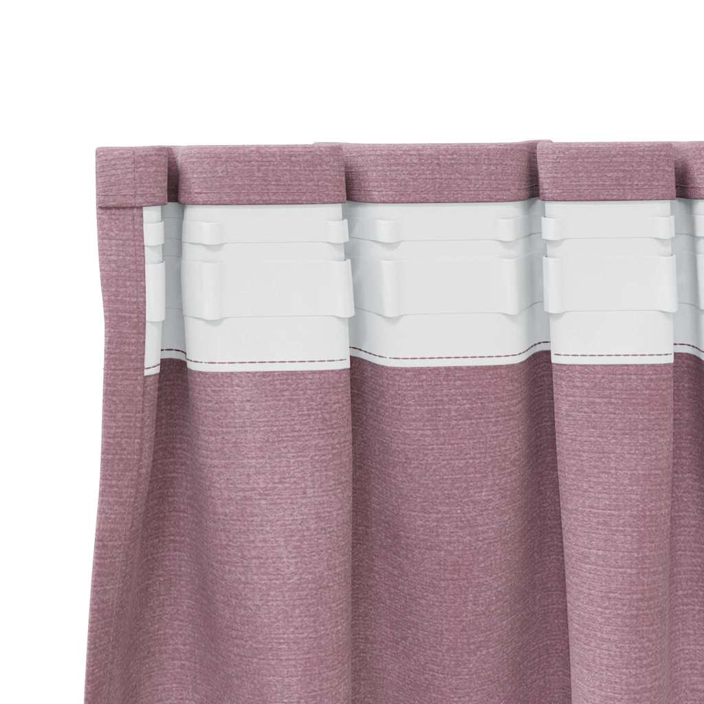 Sötétítő függönyök 2 pcs Sötét rózsaszín 140 x 140 cm Bársony
