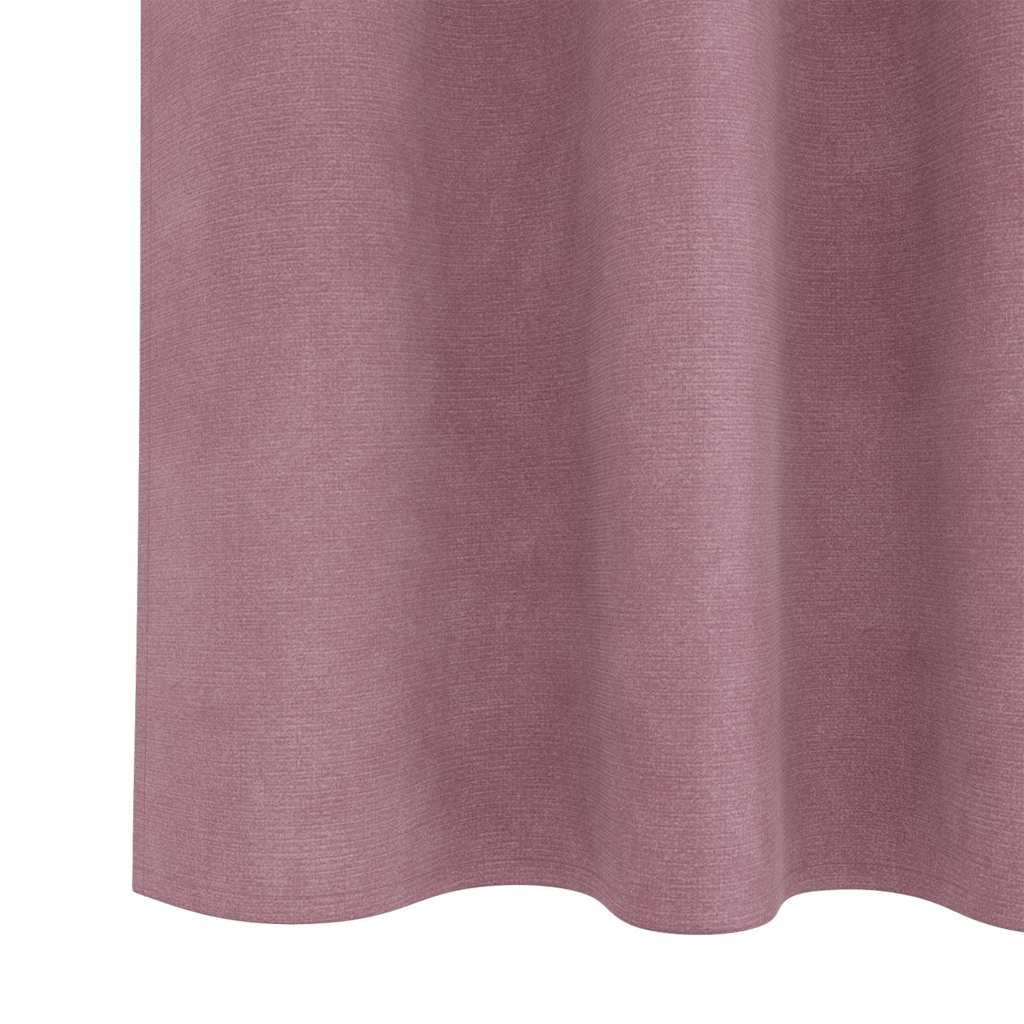 Sötétítő függönyök 2 pcs Sötét rózsaszín 140 x 140 cm Bársony