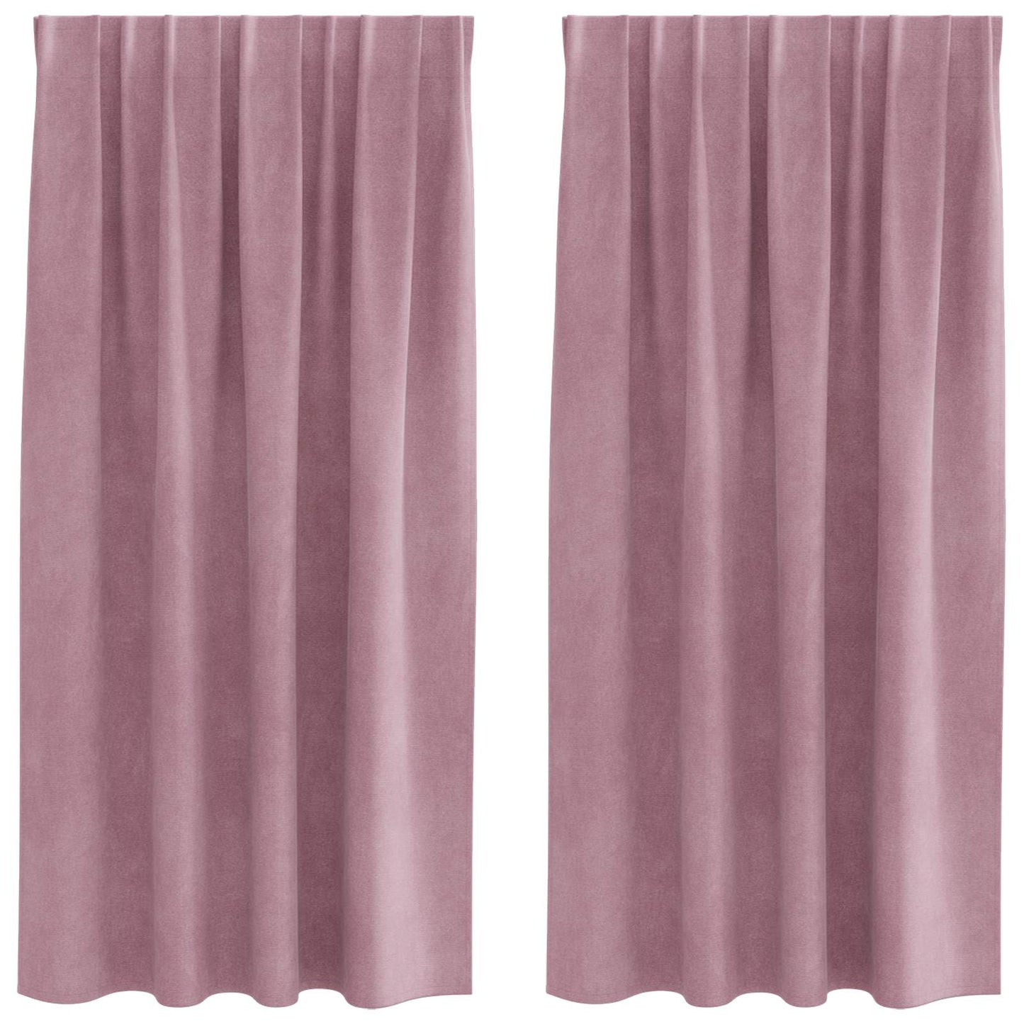 Sötétítő függönyök 2 pcs Sötét rózsaszín 140 x 175 cm Bársony