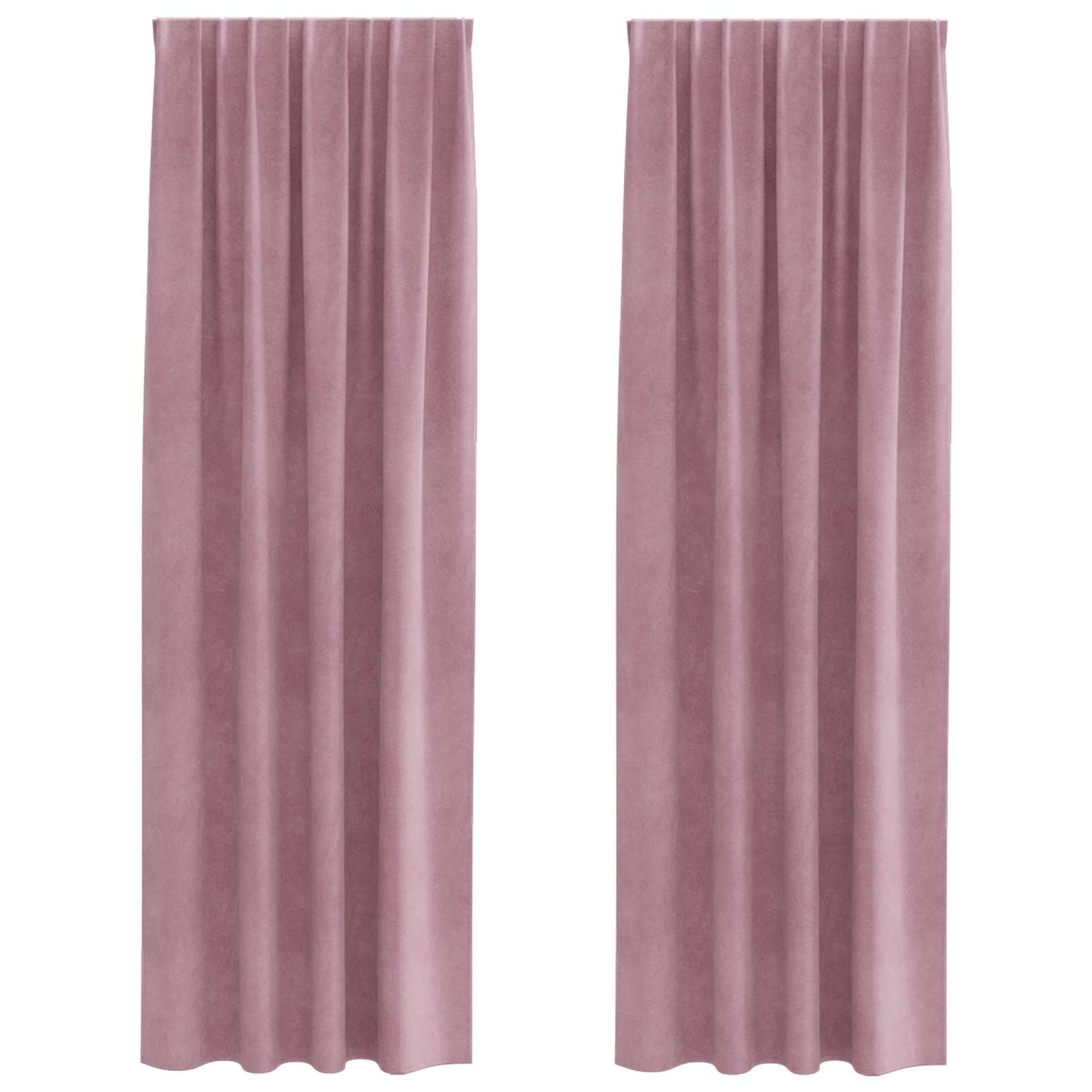 Sötétítő függönyök 2 pcs Sötét rózsaszín 140 x 225 cm Bársony